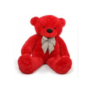 Peluche ours géant 100 cm rouge – grand nounours doux pour enfant
