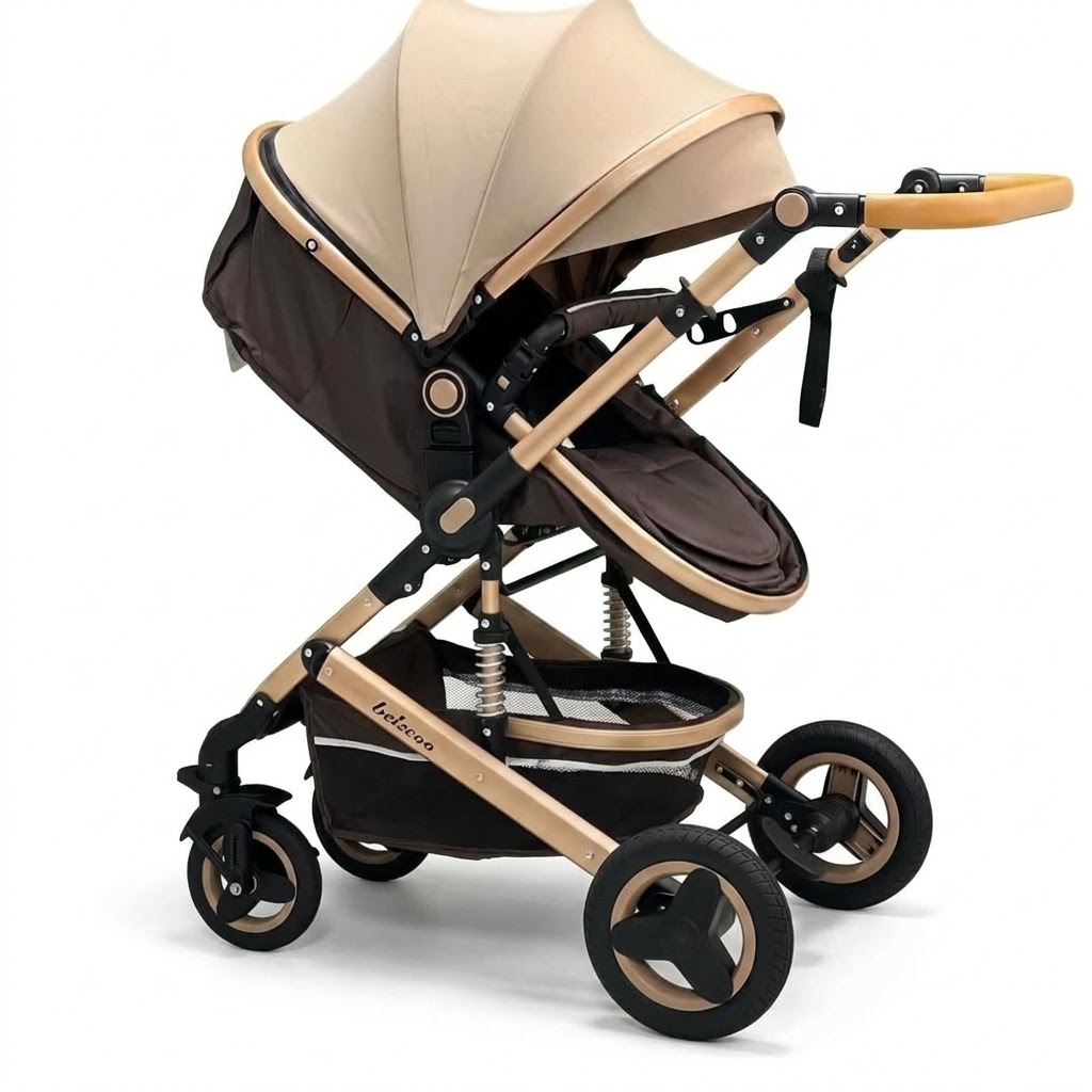 Poussette Belecoo 3 En 1 Avec Siege Auto Et Sac A Langer – Systeme Complet Confort Et Securite Bebe