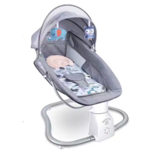 Balancelle électrique bébé 3 en 1 avec télécommande et moustiquaire – balançoire confortable et réglable