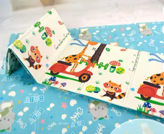 Tapis d’éveil bébé réversible extra large – imperméable, antidérapant intérieur/extérieur