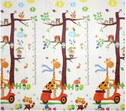 Tapis d’éveil bébé réversible extra large – imperméable, antidérapant intérieur/extérieur