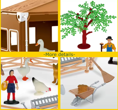 Ensemble d’animaux de la ferme pour enfants – figurines éducatives