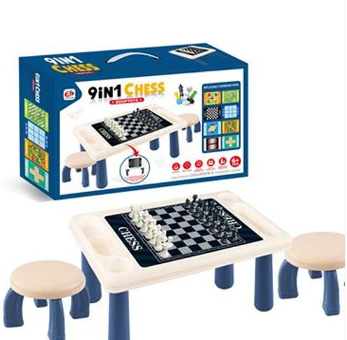 Jeu d’échecs 9 en 1 pour enfants – coffret jeux de société éducatif