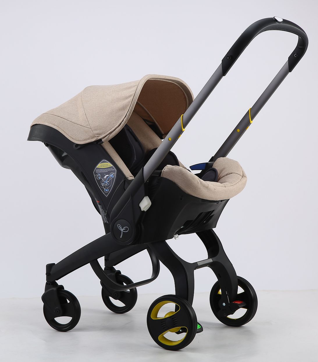 Poussette 2 en 1 avec Siège Auto – Pliable & Pratique dès la Naissance