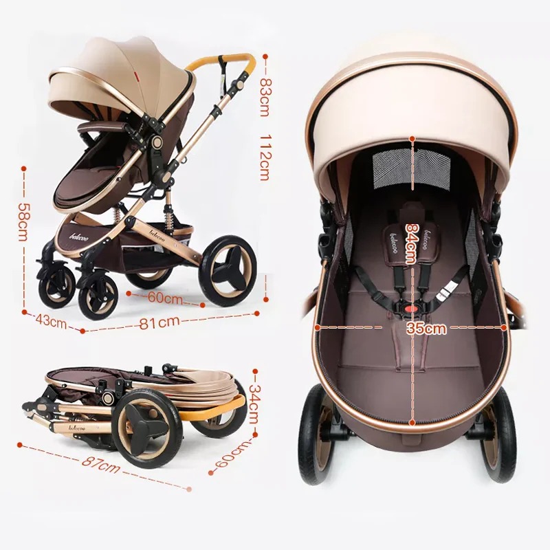 Poussette Belecoo 3 En 1 Avec Siege Auto Et Sac A Langer – Systeme Complet Confort Et Securite Bebe