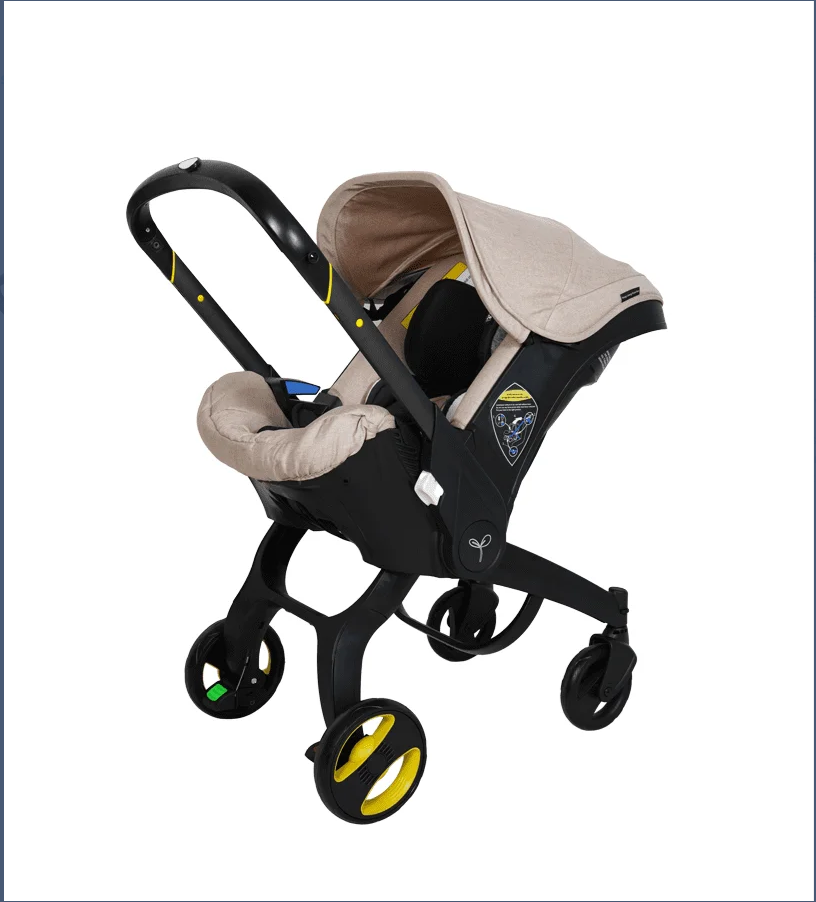Poussette 2 en 1 avec Siège Auto – Style Doona - Pliable & Pratique dès la Naissance