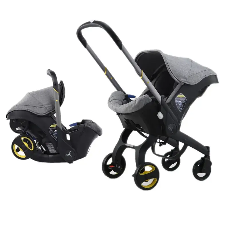 Poussette 2 en 1 avec Siège Auto – Style Doona - Pliable & Pratique dès la Naissance