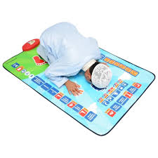 tapis de prière électronique musulman pour enfants, tapis de culte salat musallah, couverture avec haut parleur numérique