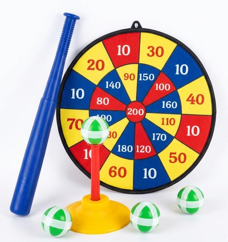 Jeu de Fléchettes Enfant Velcro + Set Baseball Yu Teng Toys – Jeu Sportif Sécurisé 2-en-1