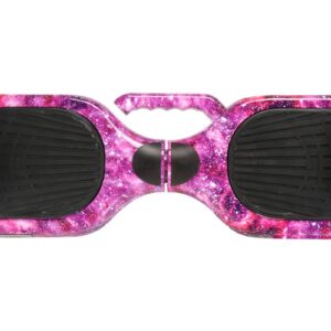 Hoverboard 6.5 Pouces Rose Galaxy Bluetooth LED – Scooter Électrique Auto-Équilibré Design Espace