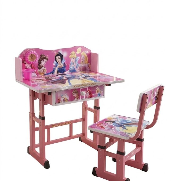 Bureau Enfant avec Chaise – Pack Scolaire Disney Princess Ergonomique & Féérique