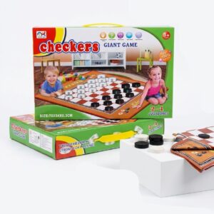 Jeu De Dames Geant Et Echecs Tian Xin Enfant – Plateau 70×54 Cm Jeu Strategie Familial 3 Ans