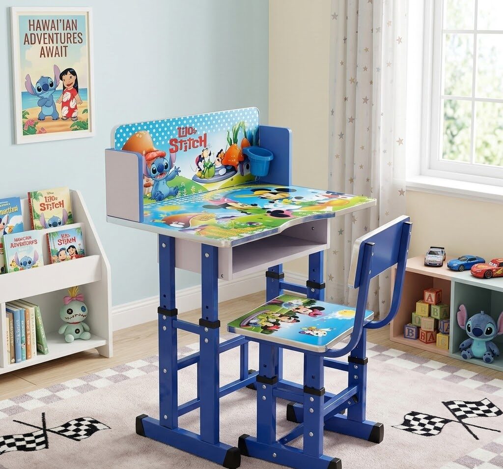 Bureau Enfant avec Chaise – Pack Mickey & Minnie Mouse Ergonomique & Design Classique