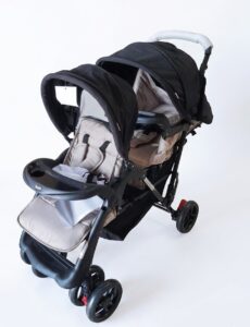 Poussette Double Bébé Maroc – Poussette Duo Confortable et Pliable pour Jumeaux