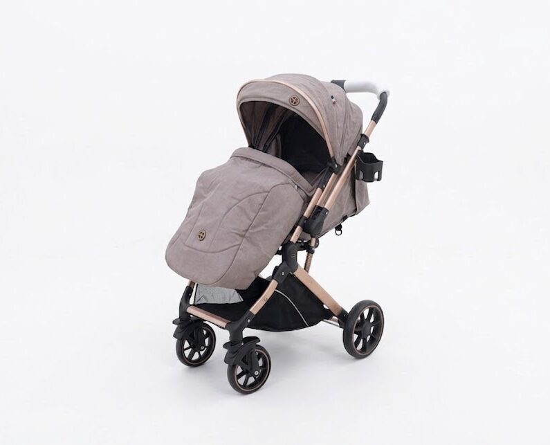 Poussette Bébé BURBAY  Réversible avec Couvre-Pied – Confort et Sécurité