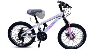 Vélo Enfant Adkids Blanc & Rose – Design Fille Style Élégant avec Selle Confort