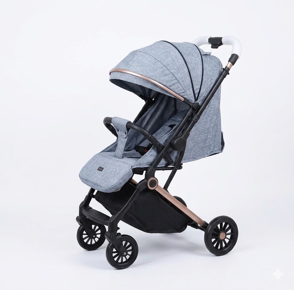 Poussette Burbay 2 Faces Valise – Pliable, Confort et Sécurité pour Bébé