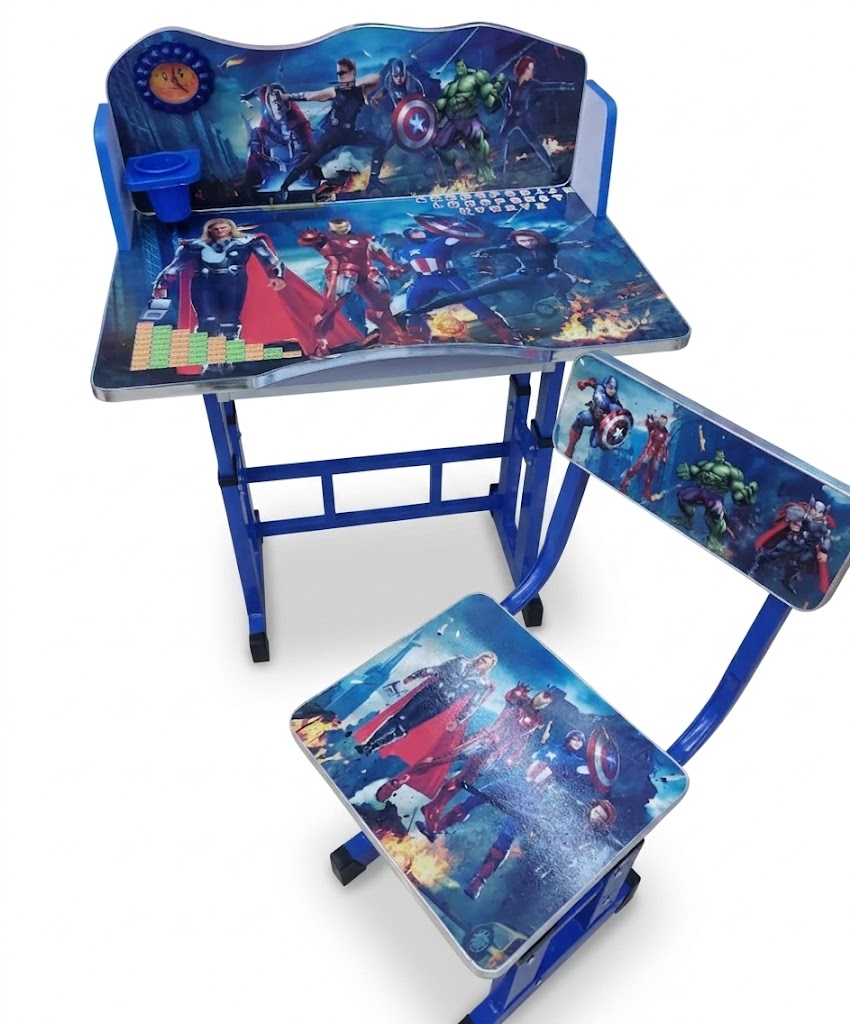 Bureau Enfant avec Chaise – Pack Marvel Avengers Ergonomique & Super Héros