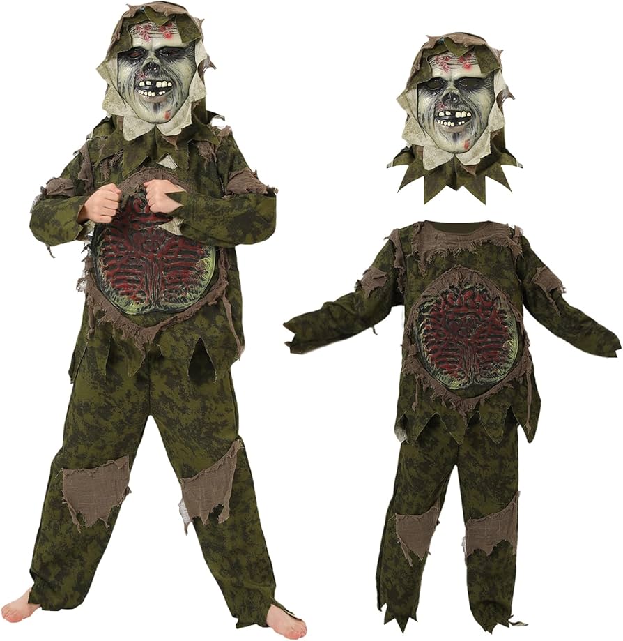 Costume Zombie Enfant Halloween Maroc – Déguisement Effrayant Fille & Garçon
