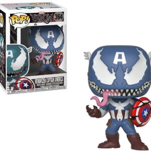 Figurine Funko Pop Venom Captain America – Figurine Marvel Venomized Bobble Head En Vinyle