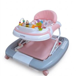 Trotteur bébé 4 en 1 rouge BURBAY – balancelle, musical, pliable et réglable