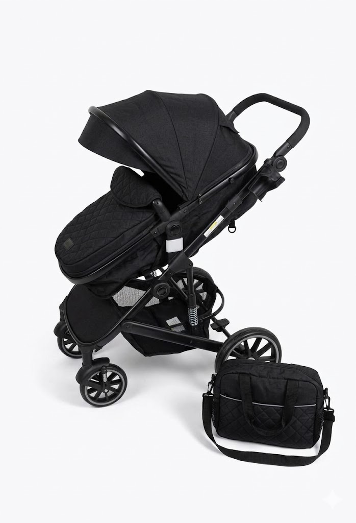 Poussette Burbay SK21 avec Sac – Confort, Sécurité et Pliage Compact pour Bébé