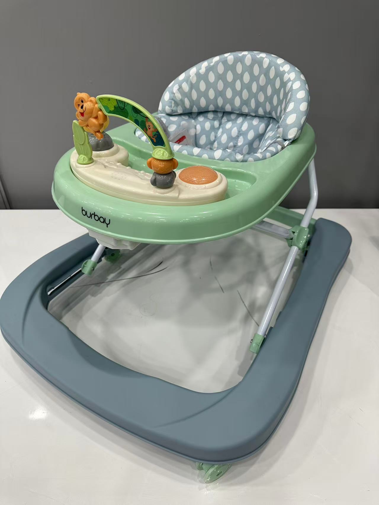 Trotteur bébé  BURBAY avec plateau interactif – réglable en hauteur et confortable