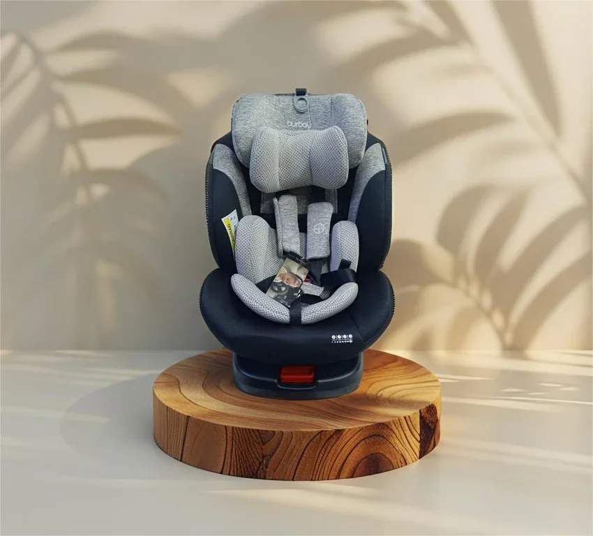 Siège Auto Burbay Isofix 360° Rotatif Bébé – Évolutif 0-36 kg Sécurité & Confort Voyage