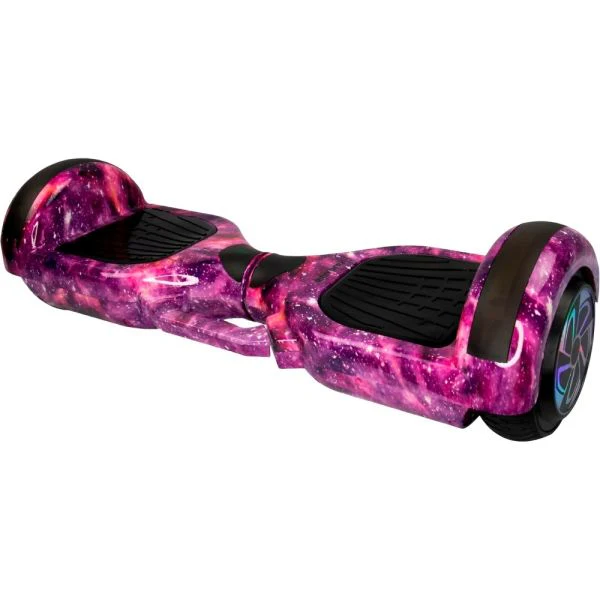 Hoverboard 6.5 Pouces Rose Galaxy Bluetooth LED – Scooter Électrique Auto-Équilibré Design Espace