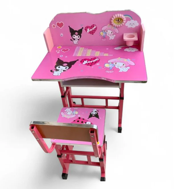 Ensemble Bureau et Chaise Enfant Kuromi & My Melody – Éducatif, Ergonomique & Design Fille