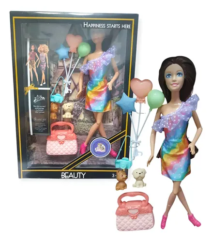 Poupee Barbie – Poupee Mannequin Avec Robe Et Accessoires