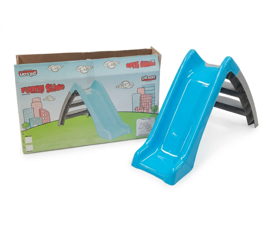 Toboggan Enfant Pilsan Funny Slide – Pliable et Résistant, Intérieur/Extérieur