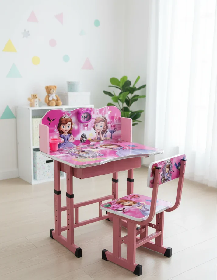 Bureau Enfant avec Chaise – Pack Scolaire Princesse Sofia Ergonomique & Design Fille