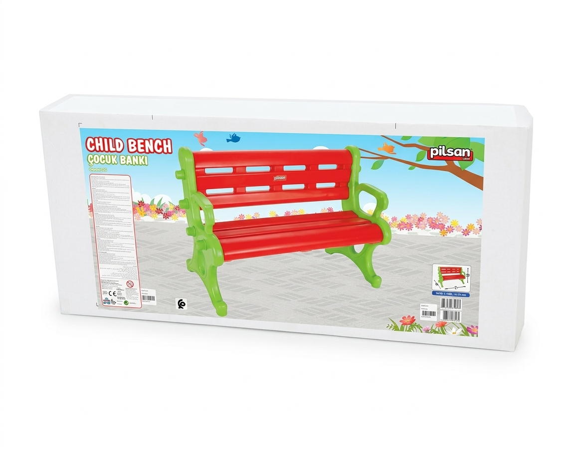 Banc Enfant Pilsan  – Banc Plastique Résistant Intérieur/Extérieur