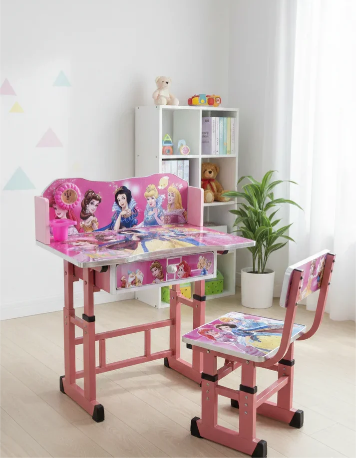 Bureau Enfant avec Chaise – Pack Scolaire Disney Princess Ergonomique & Féérique