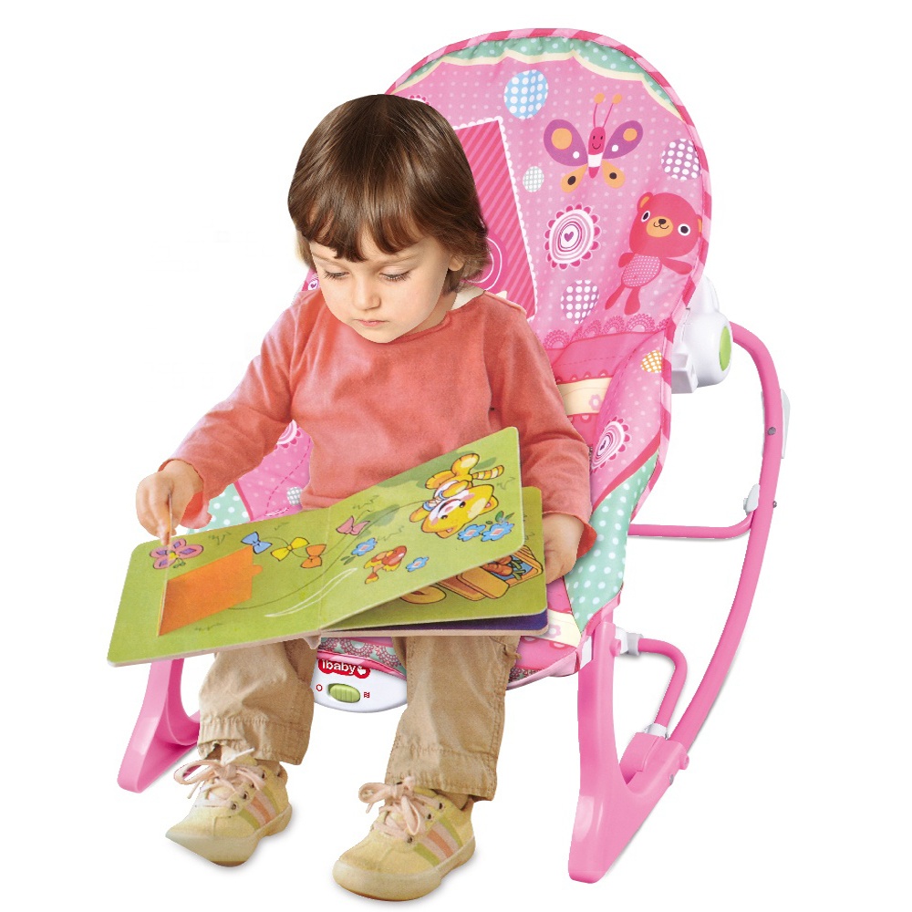 Chaise à Bascule Électrique Bébé Tiibaby Maroc – Transat Rose Évolutif en Rocker pour Enfant