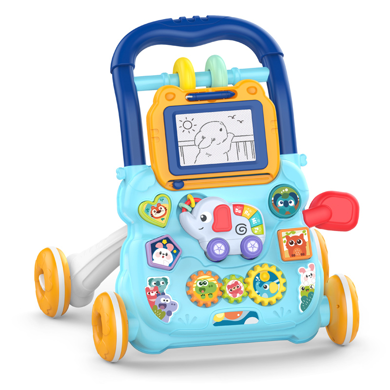 Trotteur Bébé Éducatif Huanger – Marcheur 2 en 1 avec Tableau d’Activités & Dessin