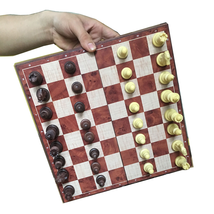 Jeu De Societe 3 En 1 Echecs Dames Backgammon Enfant Plateau Bambou Pliable 6 Ans Et Plus