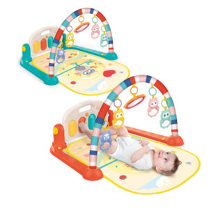 Tapis d’Éveil Bébé Huanger avec Piano Musical – Fitness Rack avec Jouets Suspendus