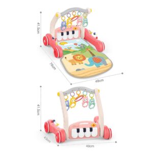 Piano Bébé 2 en 1 avec Tapis d’Éveil – Fitness Rack Musical & Support d’Apprentissage 0-12 Mois