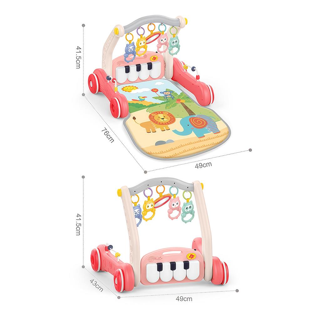 Piano Bébé 2 en 1 avec Tapis d’Éveil – Fitness Rack Musical & Support d’Apprentissage 0-12 Mois