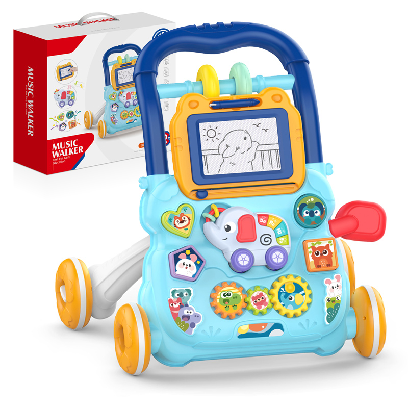 Trotteur Bébé Éducatif Huanger – Marcheur 2 en 1 avec Tableau d’Activités & Dessin