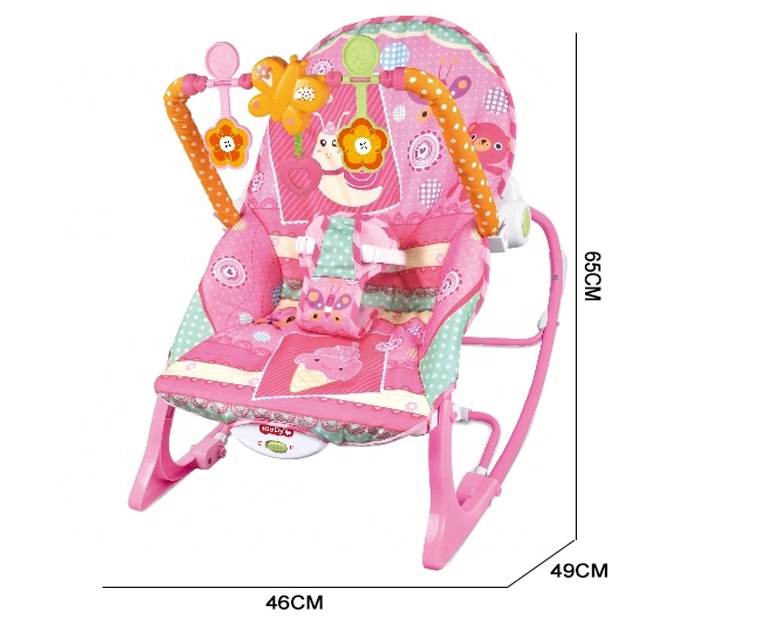 Chaise à Bascule Électrique Bébé Tiibaby Maroc – Transat Rose Évolutif en Rocker pour Enfant
