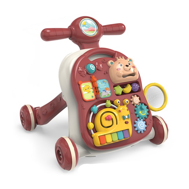 Trotteur Bébé 4 en 1 Multifonction – Marchette, Table d’Apprentissage, Motocyclette et Centre Musical Éducatif