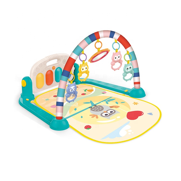 Tapis d’Éveil Bébé Huanger avec Piano Musical – Fitness Rack avec Jouets Suspendus
