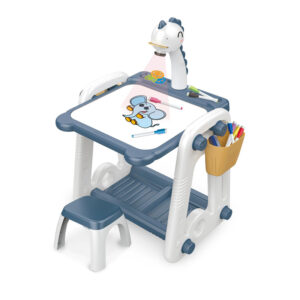 Table d’Apprentissage Multifonction Enfant – Table de Dessin avec Projecteur et Musique