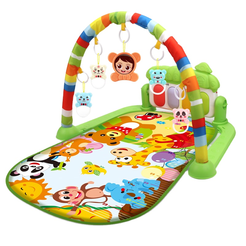 Tapis d’Éveil Bébé avec Piano Musical Jia Sheng – Fitness Rack avec Jouets Suspendus
