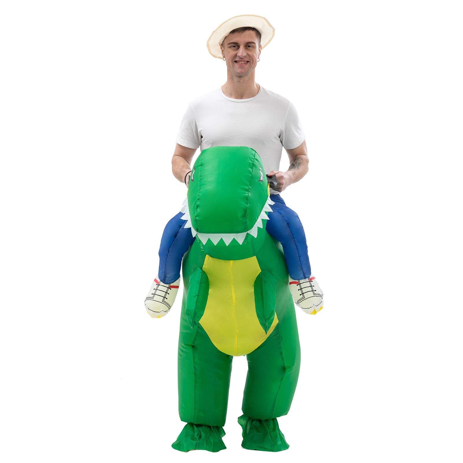 Costume Gonflable Dinosaure Adulte – Mascotte Marchante Drôle pour Halloween, Fêtes & Animations Famille