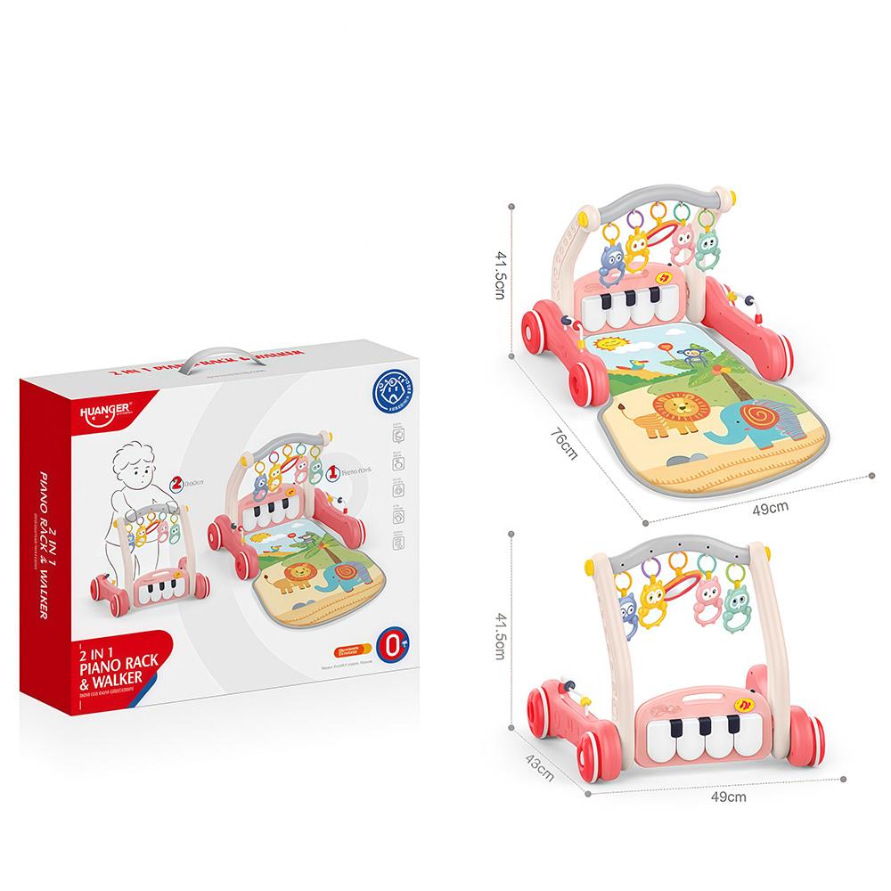 Piano Bébé 2 en 1 avec Tapis d’Éveil – Fitness Rack Musical & Support d’Apprentissage 0-12 Mois