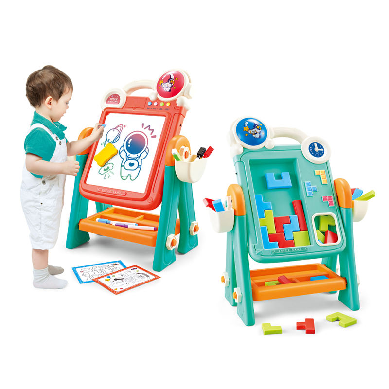 2in1 Double Face Block Game Aimant Planche à Dessin – Jouet Éducatif Enfant 3 ans+ Multifonction